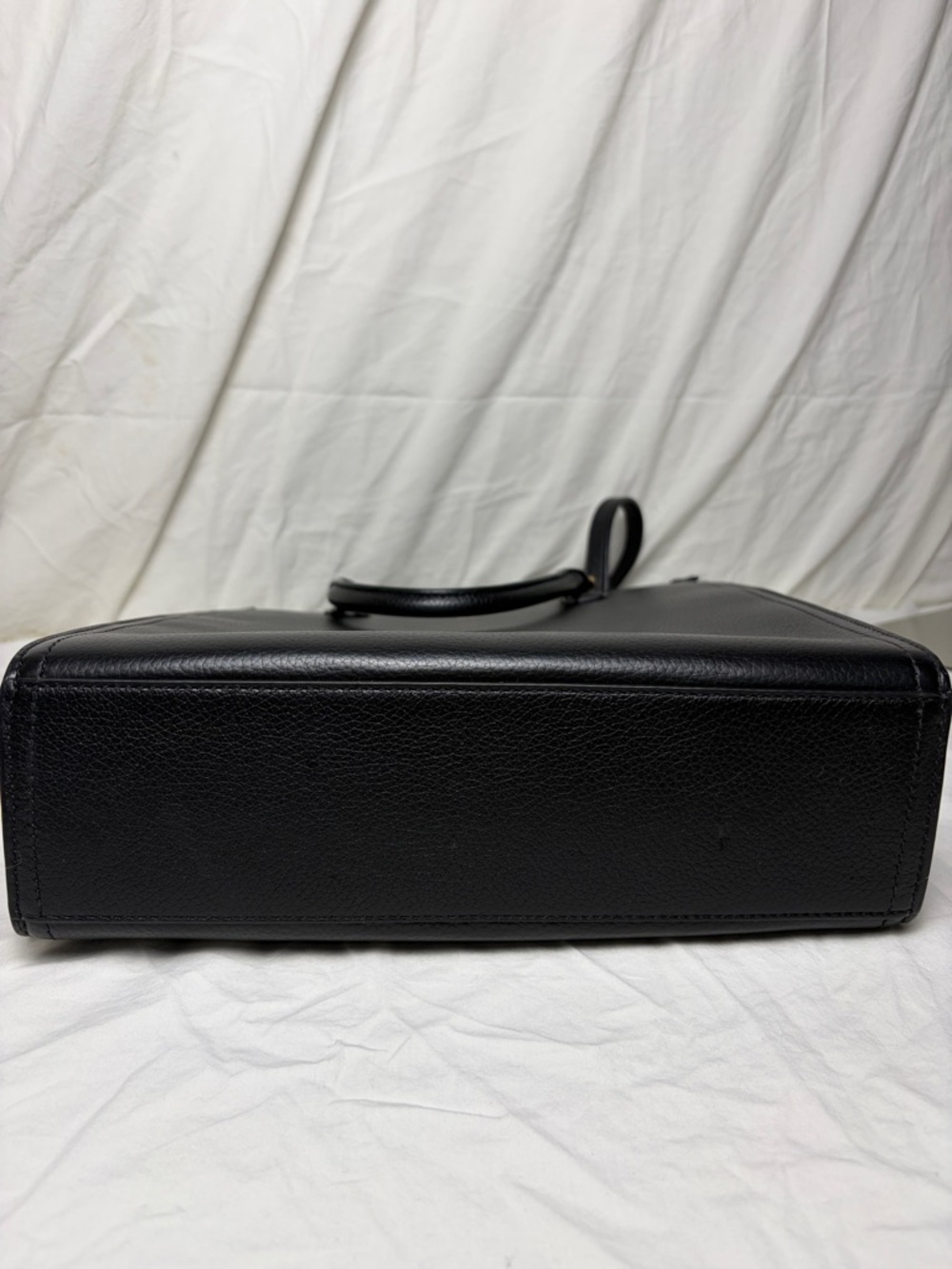 Tory Burch Blake Shopping Tote Black Pebbled Leather Work Laptop Bag - Picture 8 of 16